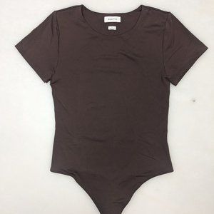 Aritzia Baton Contour Bodysuit L Brown